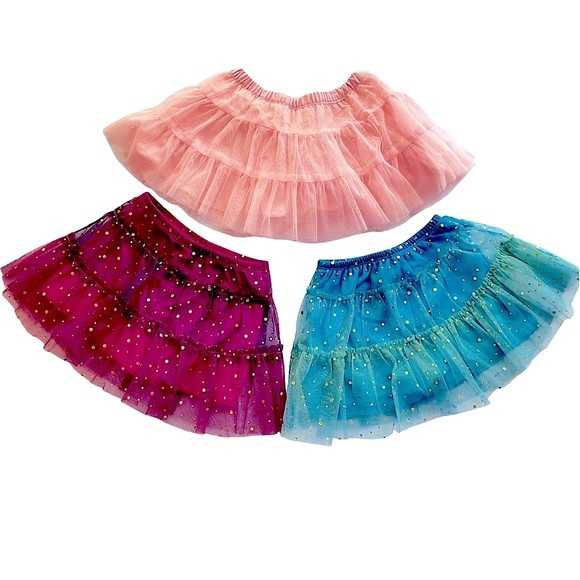 Bundle Girls 2T Tulle SKORT Total Girl Sparkle + Carters Tutu SKIRT Pink - Picture 1 of 4